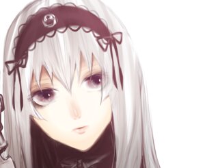 Rating: Safe Score: 0 Tags: 1girl bangs black_ribbon flower hair_ribbon image long_hair looking_at_viewer ribbon rose silver_hair simple_background solo suigintou white_background User: admin