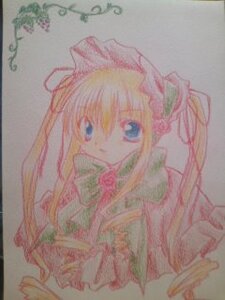 Rating: Safe Score: 0 Tags: 1girl blonde_hair blue_eyes flower image long_hair long_sleeves looking_at_viewer photo rose shinku solo traditional_media twintails upper_body User: admin