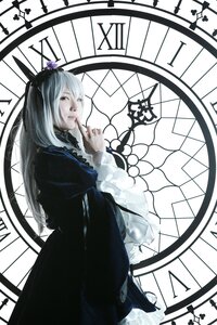 Rating: Safe Score: 0 Tags: 1girl dress flower frills hair_ornament lips long_hair long_sleeves solo suigintou User: admin