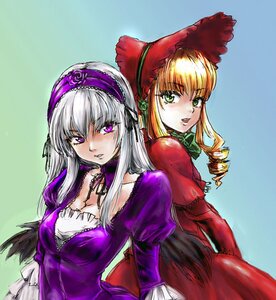 Rating: Safe Score: 0 Tags: 2girls bad_id bad_pixiv_id black_wings blonde_hair bonnet breasts cleavage dress drill_hair frills green_eyes hairband image long_hair long_sleeves looking_at_viewer medium_breasts multiple_girls osakana_(denpa_yun'yun) pair puffy_sleeves purple_eyes red_dress rozen_maiden shinku silver_hair suigintou wings User: admin