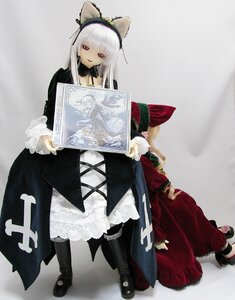 Rating: Safe Score: 0 Tags: 1girl boots doll dress frills long_hair long_sleeves multiple_dolls silver_hair solo suigintou tagme User: admin