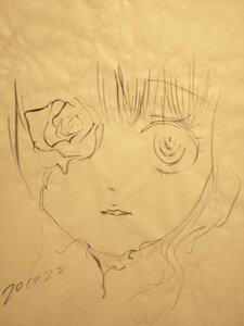 Rating: Safe Score: 0 Tags: 1girl close-up flower image kirakishou monochrome rose solo traditional_media User: admin