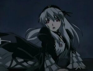 Rating: Safe Score: 0 Tags: 1girl :o breasts dress image long_hair long_sleeves open_mouth solo suigintou User: admin