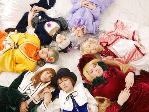 Rating: Safe Score: 0 Tags: 4girls blonde_hair bonnet brown_hair closed_eyes dress flower hair_ornament hat holding_hands lips long_hair multiple_boys multiple_cosplay multiple_girls short_hair siblings silver_hair sisters sleeping tagme twins User: admin