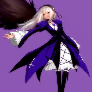Rating: Safe Score: 0 Tags: 1girl bad_id bad_pixiv_id black_wings chirigami-san dress flower frills hairband hands image long_hair long_sleeves looking_at_viewer pink_eyes puffy_sleeves purple_background purple_eyes rozen_maiden silver_hair simple_background smile solo suigintou white_hair wings User: admin