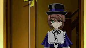 Rating: Safe Score: 0 Tags: 1girl brown_hair capelet closed_mouth expressionless green_eyes hat heterochromia image looking_at_viewer neck_ribbon red_eyes ribbon short_hair solo souseiseki top_hat upper_body User: admin