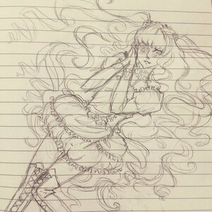 Rating: Safe Score: 0 Tags: 1girl dress frills image kirakishou lineart long_hair monochrome sketch solo twintails very_long_hair User: admin