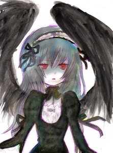 Rating: Safe Score: 0 Tags: 1girl auto_tagged bangs black_dress black_wings dress feathered_wings flower hairband image lolita_hairband long_hair long_sleeves looking_at_viewer red_eyes ribbon simple_background solo suigintou upper_body white_background wings User: admin