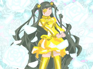 Rating: Safe Score: 0 Tags: 1girl black_hair bow costume_switch dress eyepatch flower image long_hair rose skirt smile solo thighhighs twintails yellow_bow yellow_rose User: admin