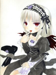 Rating: Safe Score: 0 Tags: 1girl :p black_wings dress flower frills gothic_lolita hairband image juliet_sleeves lolita_fashion long_hair long_sleeves looking_at_viewer puffy_sleeves red_eyes ribbon rose silver_hair solo suigintou tongue tongue_out wings User: admin