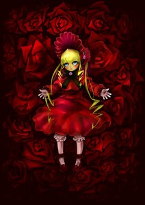 Rating: Safe Score: 0 Tags: 1girl auto_tagged blonde_hair bloomers blue_eyes bonnet dress flower image long_hair long_sleeves pink_rose red_dress red_flower red_rose rose rose_petals shinku solo thorns twintails underwear User: admin