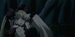 Rating: Safe Score: 0 Tags: 2girls dress eye_contact frills image long_hair long_sleeves looking_at_another multiple_girls open_mouth pair profile shinku suigintou upper_body very_long_hair yuri User: admin