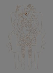 Rating: Safe Score: 0 Tags: 1girl chair dress flower frills full_body hair_ornament image kirakishou lolita_fashion long_hair looking_at_viewer monochrome sitting solo User: admin