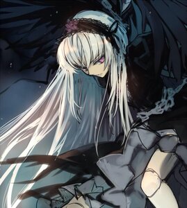 Rating: Safe Score: 0 Tags: 1girl bad_link black_wings creayus doll dress flower frills gothic_lolita hairband image lolita_fashion long_hair long_sleeves looking_at_viewer pink_eyes purple_eyes rose rozen_maiden silver_hair smile solo suigintou very_long_hair wings User: admin