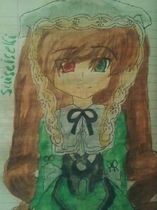 Rating: Safe Score: 0 Tags: 1girl bangs black_ribbon brown_hair dress frills green_dress green_eyes hat heterochromia image long_hair long_sleeves looking_at_viewer red_eyes ribbon smile solo suiseiseki upper_body User: admin