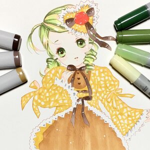 Rating: Safe Score: 0 Tags: 1girl bottle bow dress drill_hair food green_eyes green_hair image kanaria long_sleeves looking_at_viewer personification photo solo traditional_media twin_drills yellow_dress User: admin