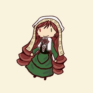 Rating: Safe Score: 0 Tags: 1girl auto_tagged brown_hair chibi dress green_dress head_scarf image long_hair long_sleeves ribbon simple_background smile solo standing suiseiseki very_long_hair |_| User: admin