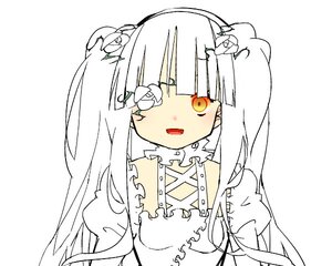 Rating: Safe Score: 0 Tags: 1girl bangs detached_collar dress flower frills image kirakishou long_hair looking_at_viewer open_mouth puffy_sleeves simple_background solo upper_body white_background User: admin