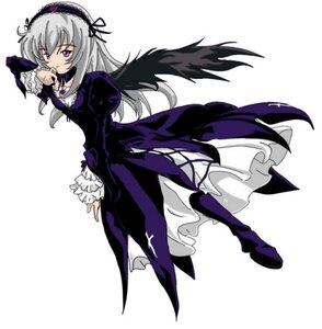 Rating: Safe Score: 0 Tags: 1girl black_wings boots dress frills full_body hairband image juliet_sleeves long_hair long_sleeves looking_at_viewer pink_eyes puffy_sleeves rose silver_hair simple_background solo suigintou white_background wings User: admin