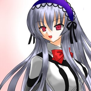 Rating: Safe Score: 0 Tags: 1girl dress grey_hair hairband image long_hair long_sleeves looking_at_viewer open_mouth red_eyes simple_background solo suigintou upper_body white_background User: admin