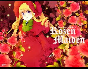 Rating: Safe Score: 0 Tags: 1girl black_border blonde_hair blue_eyes bow bowtie capelet dress flower green_bow green_neckwear image letterboxed long_hair long_sleeves looking_at_viewer pink_flower pink_rose red_capelet red_dress red_flower red_rose red_theme rose shinku solo User: admin