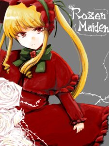 Rating: Safe Score: 0 Tags: 1girl blonde_hair bonnet bow dress flower frills image long_hair long_sleeves looking_at_viewer red_dress rose shinku simple_background solo twintails User: admin