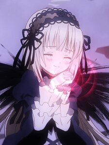 Rating: Safe Score: 0 Tags: 1 1girl bangs black_dress black_hairband black_ribbon black_wings blush closed_eyes closed_mouth dress frills gothic_lolita hairband hands_clasped image juliet_sleeves lolita_fashion long_hair long_sleeves own_hands_together puffy_sleeves ribbon silver_hair smile solo suigintou very_long_hair wings User: admin