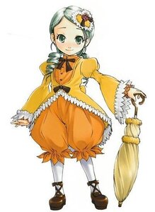 Rating: Safe Score: 0 Tags: 1girl bloomers blush dress drill_hair full_body hair_ornament hat image kanaria long_sleeves orange_dress pantyhose puffy_sleeves shoes smile solo twin_drills white_legwear User: admin
