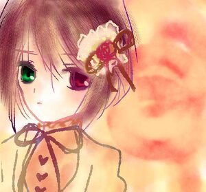 Rating: Safe Score: 0 Tags: 1girl bare_shoulders costume_switch flower green_eyes image neck_ribbon red_flower red_rose ribbon ribbon_choker rose short_hair solo User: admin