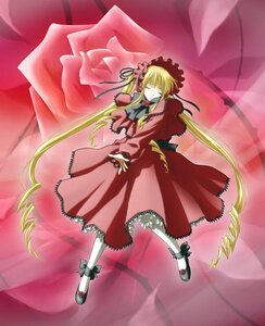 Rating: Safe Score: 0 Tags: 1girl blonde_hair bonnet bow closed_eyes dress drill_hair image long_hair long_sleeves pink_bow red_dress shinku shoes sleeping solo twintails very_long_hair white_legwear User: admin