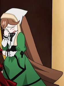 Rating: Safe Score: 0 Tags: brown_hair closed_eyes dress frills green_dress image long_hair long_sleeves puffy_sleeves solo suiseiseki very_long_hair User: admin