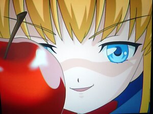 Rating: Safe Score: 0 Tags: 1girl blonde_hair blue_eyes close-up face hair_between_eyes image looking_at_viewer open_mouth shinku smile solo User: admin