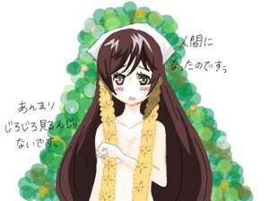 Rating: Safe Score: 0 Tags: 1girl bangs blush braid brown_hair dress green_eyes heterochromia image long_hair looking_at_viewer open_mouth red_eyes solo suiseiseki twin_braids very_long_hair User: admin