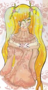 Rating: Safe Score: 0 Tags: 1girl blonde_hair dress flower hair_flower hair_ornament image kirakishou long_hair smile solo twintails very_long_hair User: admin