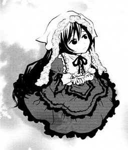 Rating: Safe Score: 0 Tags: 1girl dress frills greyscale image lolita_fashion long_hair long_sleeves monochrome neck_ribbon ribbon solo suiseiseki very_long_hair User: admin