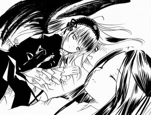 Rating: Safe Score: 0 Tags: 2girls blush closed_eyes dress frilled_sleeves frills greyscale hairband image kakizaki_megu long_hair long_sleeves looking_at_another monochrome multiple_girls rose simple_background sleeping solo suigintou upper_body wings User: admin