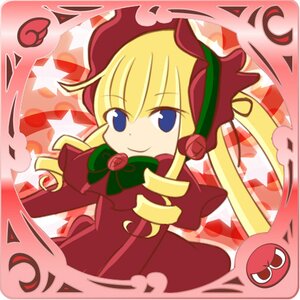 Rating: Safe Score: 0 Tags: 1girl blonde_hair blue_eyes bonnet bow bowtie dress flower green_bow image long_hair long_sleeves looking_at_viewer red_dress rose shinku solo star_(symbol) twintails User: admin