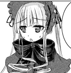 Rating: Safe Score: 0 Tags: 1girl bangs blunt_bangs blush dress greyscale image long_hair looking_at_viewer monochrome open_mouth shinku sidelocks simple_background solo sweatdrop upper_body white_background User: admin