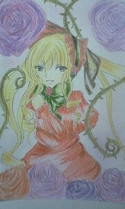 Rating: Safe Score: 0 Tags: 1girl blonde_hair blue_eyes blue_flower blue_rose bonnet bowtie dress flower image long_hair long_sleeves looking_at_viewer pink_flower pink_rose purple_flower purple_rose red_dress red_flower red_rose rose shinku solo thorns vines yellow_rose User: admin