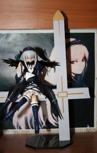 Rating: Safe Score: 0 Tags: 1girl black_wings boots closed_eyes doll dress feathers frills hairband lolita_hairband long_hair long_sleeves photo red_eyes ribbon silver_hair solo standing suigintou thighhighs very_long_hair wings User: admin