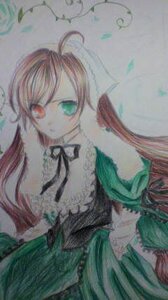 Rating: Safe Score: 0 Tags: 1girl black_ribbon brown_hair closed_mouth dress frills green_dress green_eyes heterochromia image long_hair long_sleeves looking_at_viewer red_eyes ribbon solo suiseiseki very_long_hair User: admin