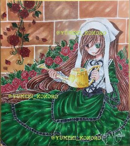 Rating: Safe Score: 0 Tags: 1girl brown_hair chain dress flower green_dress green_eyes image long_hair long_sleeves marker_(medium) pink_rose red_flower red_rose rose smile solo suiseiseki traditional_media very_long_hair watering_can yellow_rose User: admin