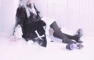 Rating: Safe Score: 0 Tags: 1girl black_dress black_legwear flower high_heel_boots high_heels solo suigintou thighhighs User: admin