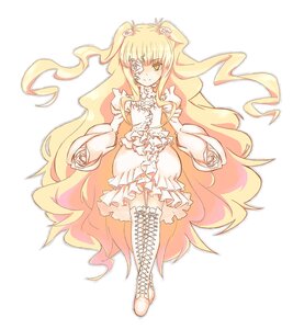 Rating: Safe Score: 0 Tags: 1girl 86800 blonde_hair boots cross-laced_footwear doll_joints dress eyepatch flower frills image kirakishou knee_boots long_hair rose solo striped vertical_stripes very_long_hair yellow_eyes User: admin