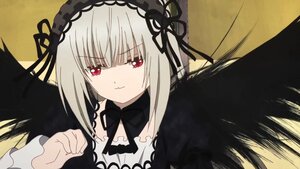 Rating: Safe Score: 0 Tags: 1girl bangs black_ribbon black_wings closed_mouth detached_collar dress eyebrows_visible_through_hair feathered_wings frills hairband image long_hair long_sleeves looking_at_viewer red_eyes ribbon silver_hair smile solo suigintou wings User: admin