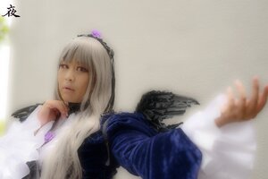 Rating: Safe Score: 0 Tags: 1girl bangs blurry closed_mouth depth_of_field hairband lips long_hair long_sleeves looking_at_viewer realistic solo suigintou upper_body User: admin