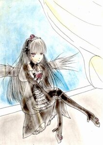 Rating: Safe Score: 0 Tags: 1girl choker dress flower high_heels image long_hair rose solo suigintou wings User: admin