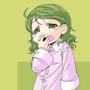 Rating: Safe Score: 0 Tags: 1girl bangs green_background green_eyes green_hair hand_to_own_mouth image kanaria long_sleeves open_mouth pajamas simple_background sleeves_past_wrists solo striped tears upper_body yawning User: admin