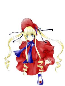 Rating: Safe Score: 0 Tags: 1girl blonde_hair blue_eyes bonnet bow bowtie capelet dress drill_hair full_body image long_hair long_sleeves looking_at_viewer red_dress shinku shoes simple_background solo standing twin_drills twintails very_long_hair white_background User: admin