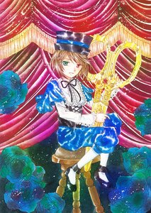 Rating: Safe Score: 0 Tags: 1girl blue_flower blue_rose curtains flower frills green_eyes hat heterochromia image long_sleeves looking_at_viewer red_eyes red_flower ribbon rose short_hair sitting solo souseiseki traditional_media white_legwear User: admin